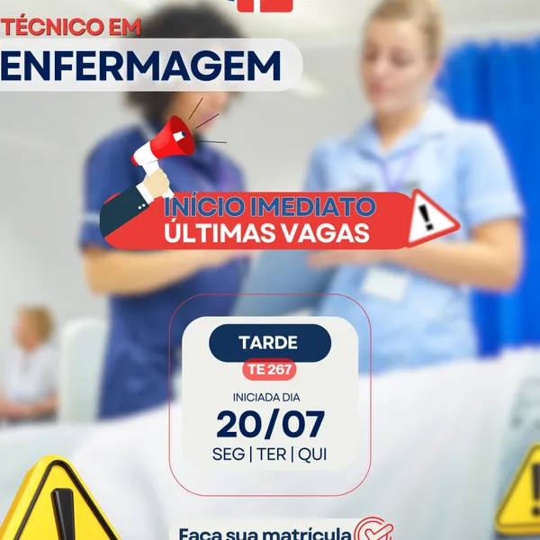 Técnico em Enfermagem - TURMAS CONFIRMADAS E JÁ INICIADAS!